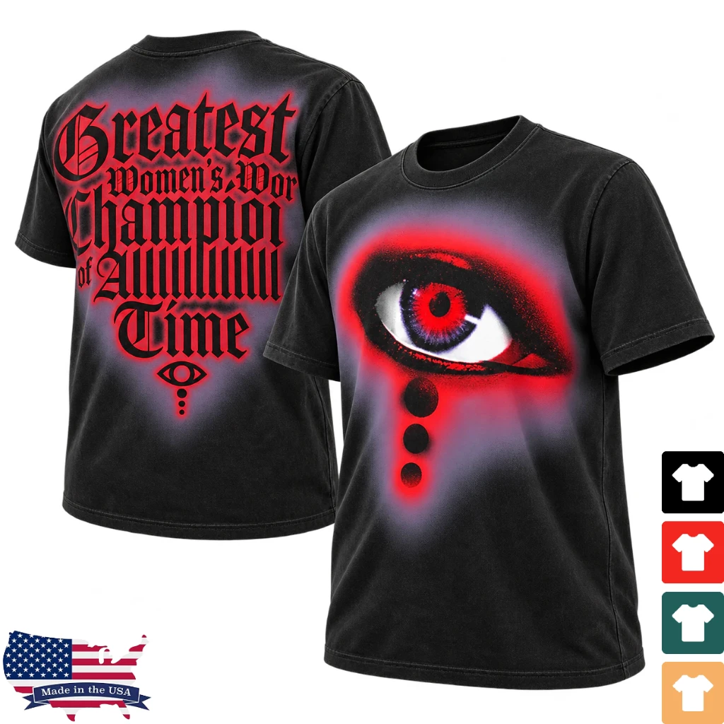 WWE Liv Morgan Greatest Women's World Champion Airbrushed T-Shirt Two Sided